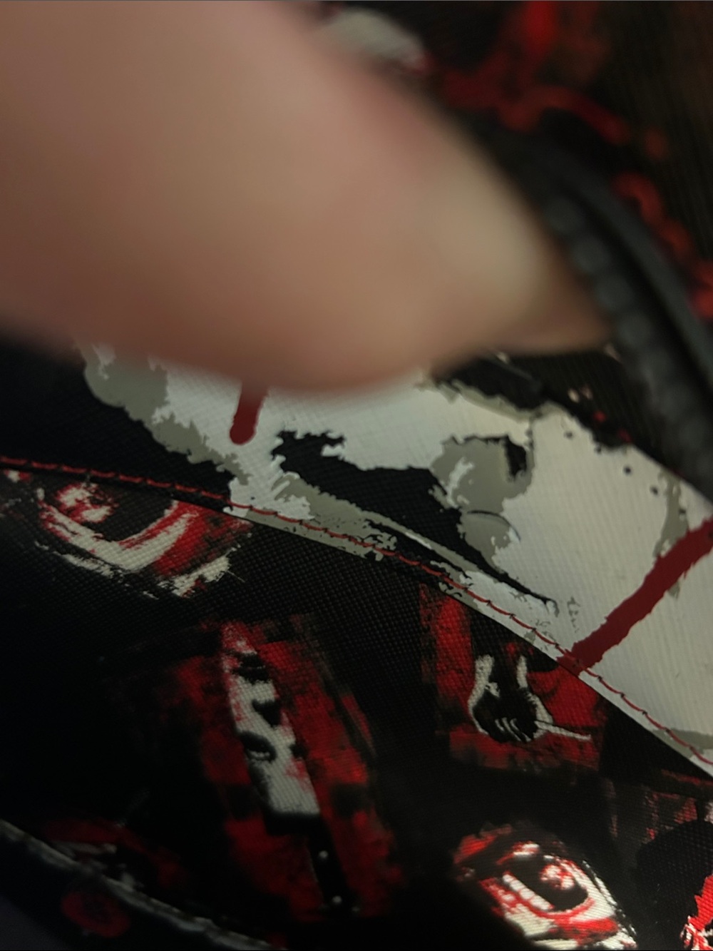 Loungefly Black Mini Backpack with Red Rose Print - Picture 6 of 10